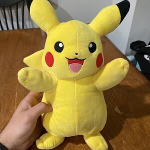 Pokemon Plush Pikachu 8" Eyes Open Smile Sitting WCT Wicked Cool Toys Plushy
